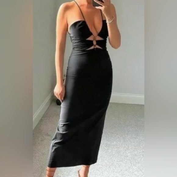 ZARA BEADED MIDI DRESS - Picture 7 of 11